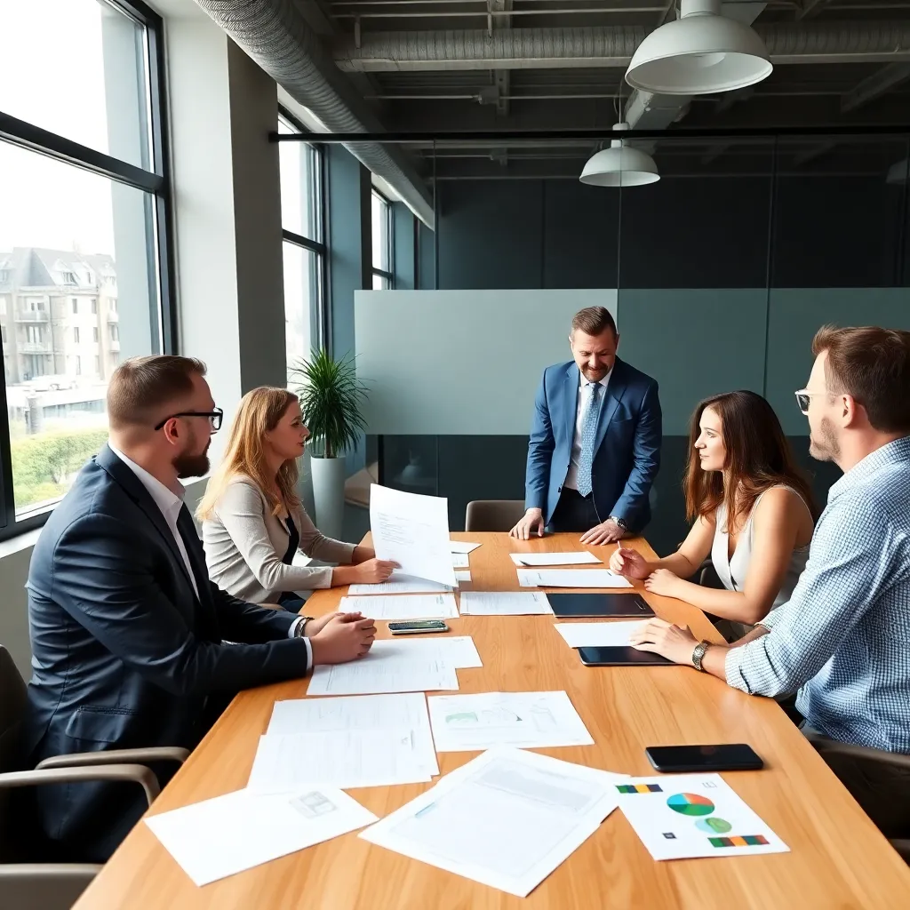 Professional werkt aan persoonlijke branding op sociale media en portfolio