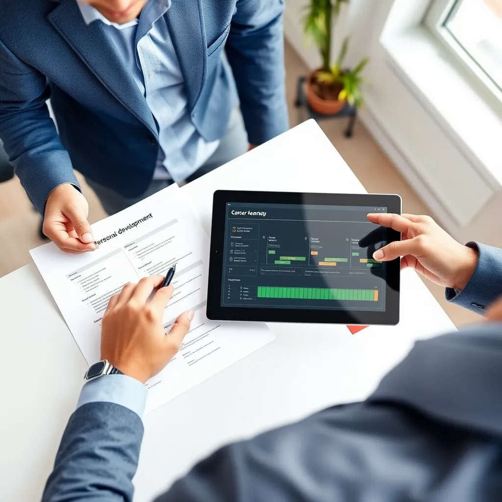 Professional die digitale vaardigheden demonstreert op laptop