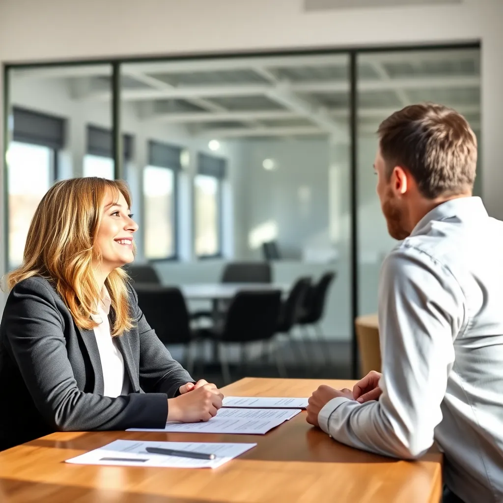 Professionals in salarisonderhandeling aan vergadertafel