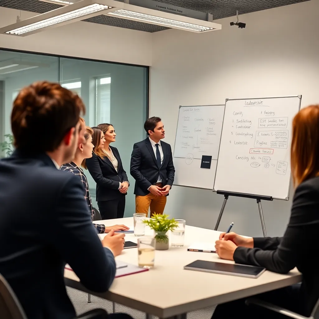 Leiderschap training sessie in Nederlandse kantooromgeving